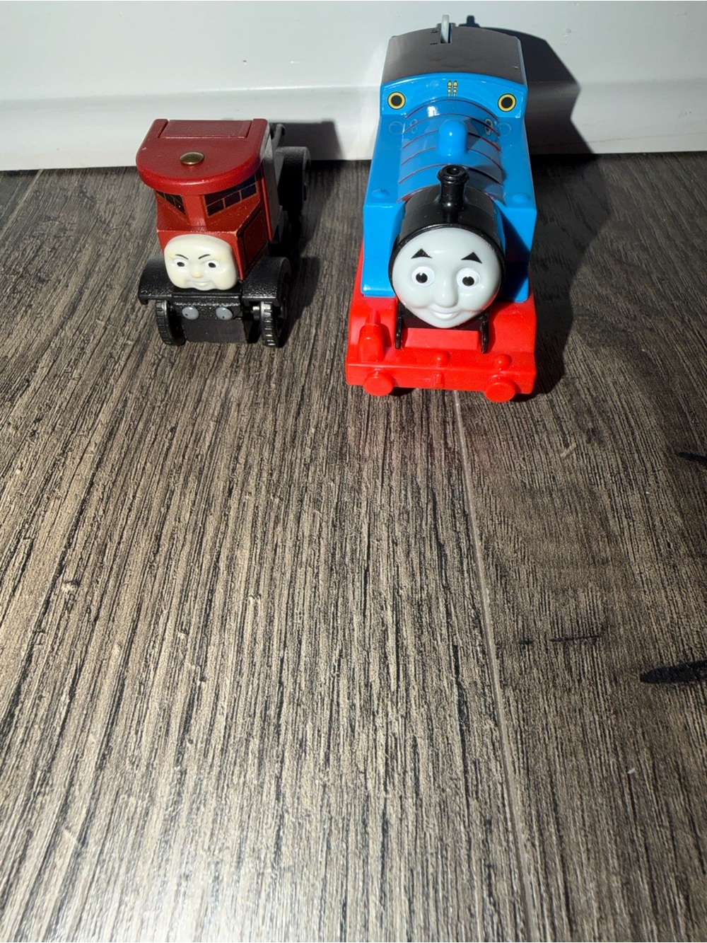 Thomas & Friends Blue and Red Engine with Red and Black Caboose